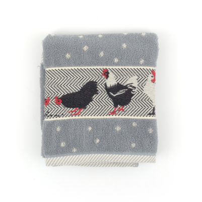 Bunzlau Castle Keukenhanddoek Chickens Grey