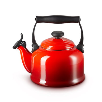 Le Creuset fluitketel Tradition Kersenrood