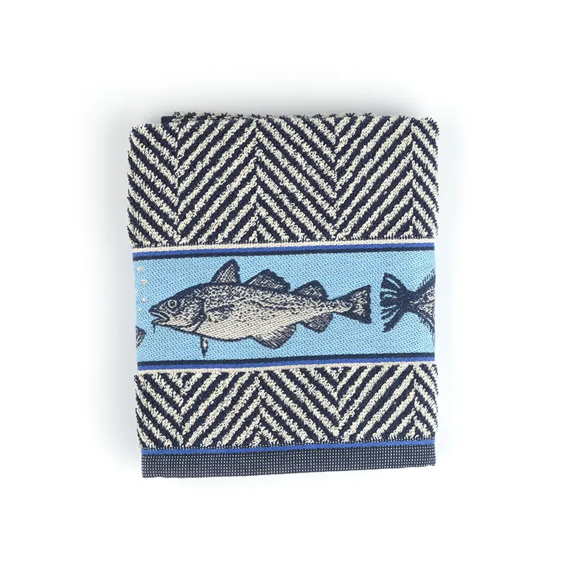 Bunzlau Castle Keukenhanddoek Fish Dark Blue