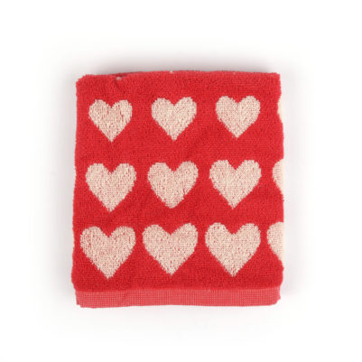 Bunzlau Castle Keukenhanddoek Hearts Red