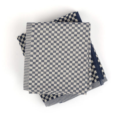 Bunzlau Castle Keukenhanddoek Small Check Dark Blue