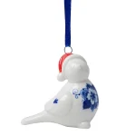 Heinen Delfts Blauw Kersthanger vogel 1