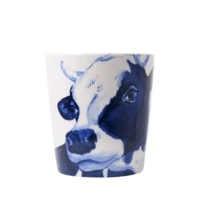 Heinen Delfts Blauw Mok Koe