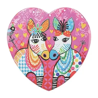 M+W Love Hearts Onderzetter Zig Zag Zebras