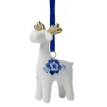 Heinen Delfts Blauw Kersthanger Rendier
