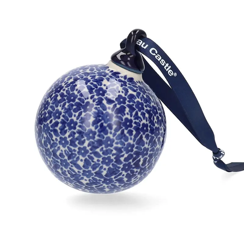 Bunzlau Kerstbal Groot Indigo