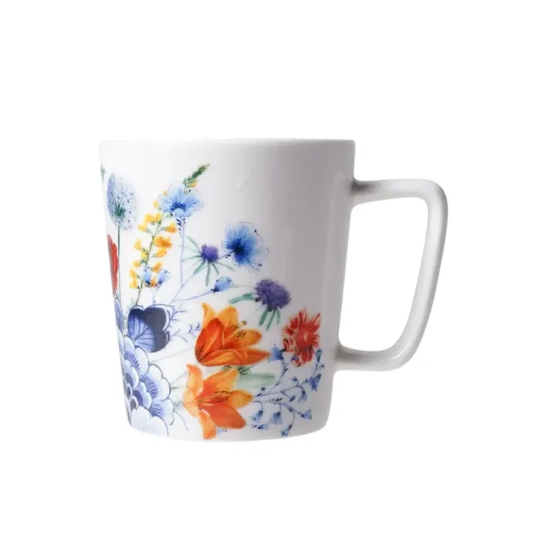 Heinen Delfts Blauw KoffieMokje Wildbloemen Bloemen oase